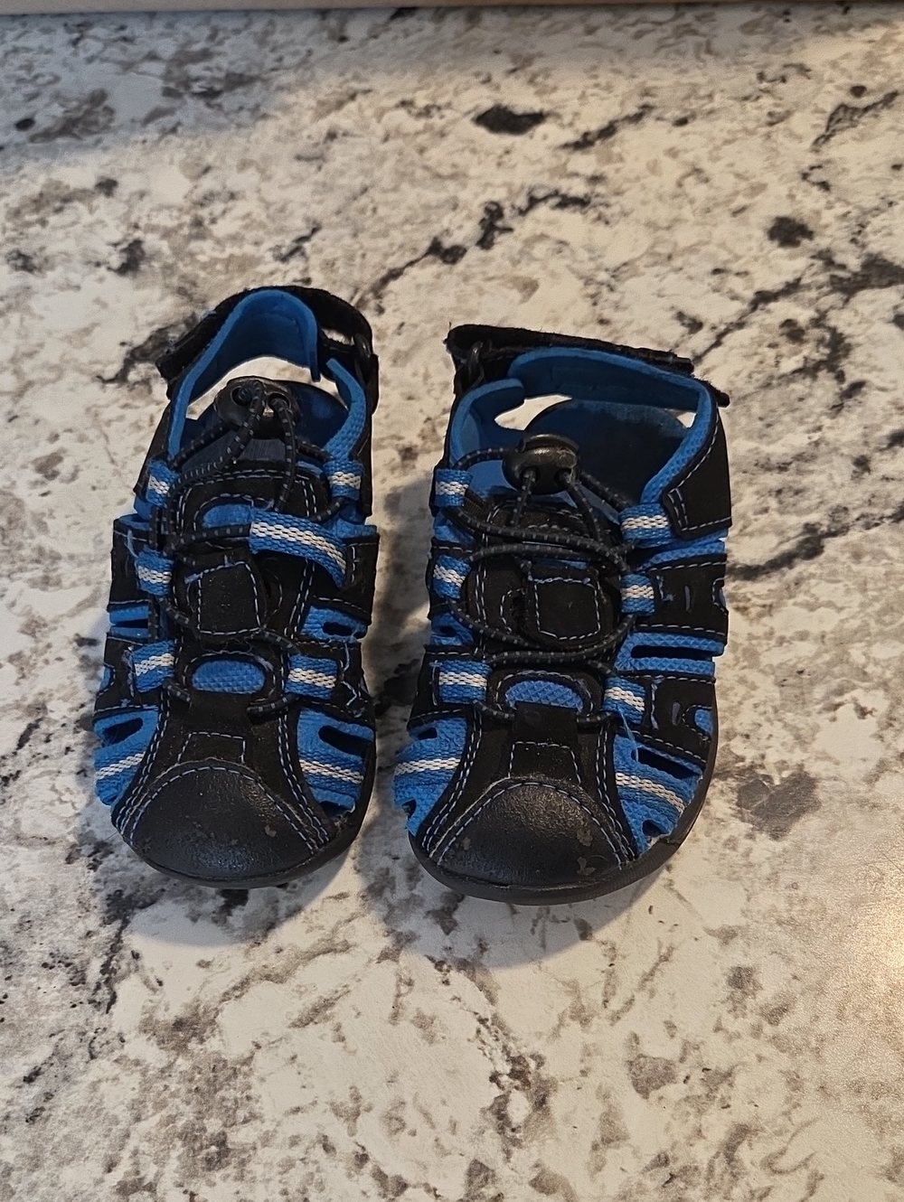 Route 66 Toddler Blue and Black Outdoor Sandals